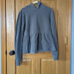 Maurices Gray Peplum Hoodie